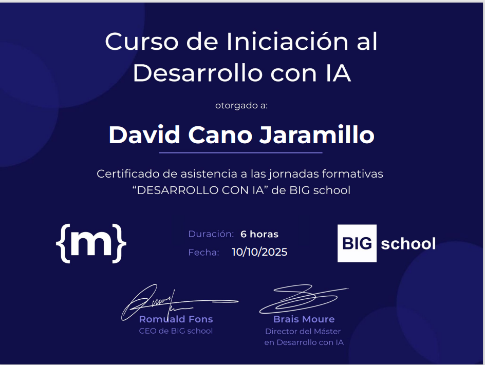 Curso de Iniciación al Desarrollo con IA