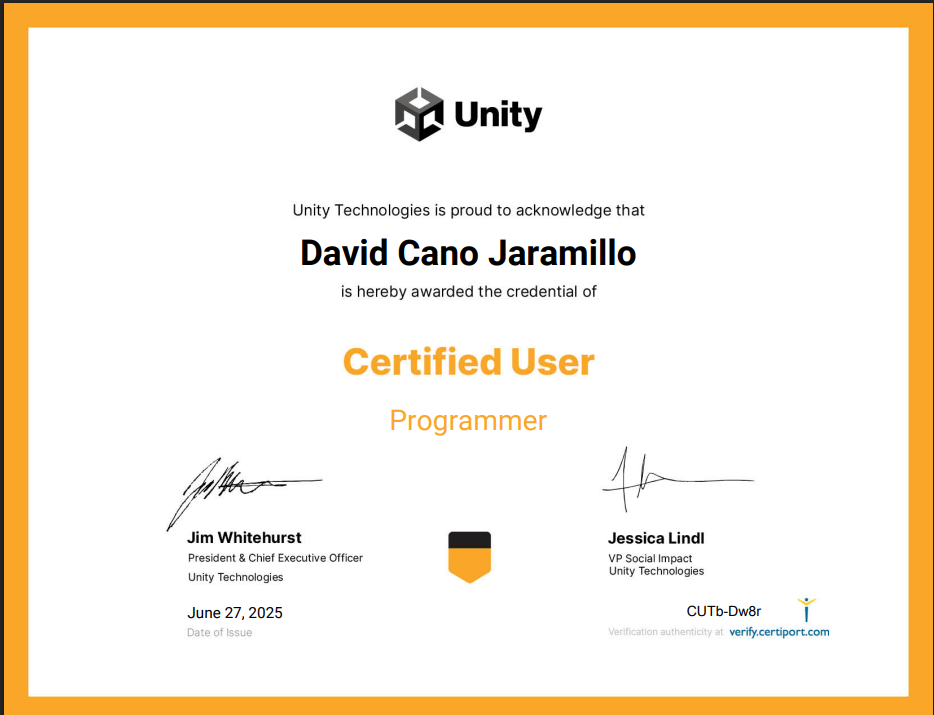 Unity Certified User: Programmer