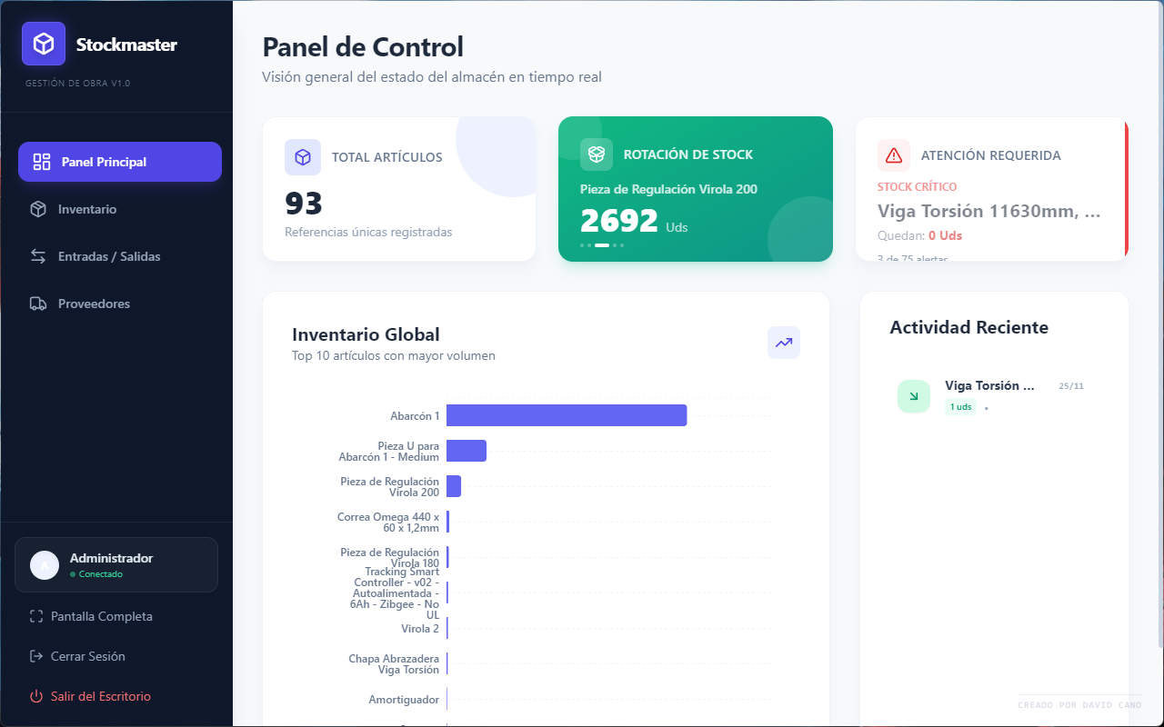 StockMaster — Control de almacén